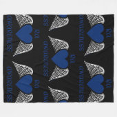 Heart/Wings...RA Fleece Deken (Voorkant (Horizontaal))