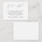 Heart Wishing Well Verloving Wedding Invite Card Informatiekaartje (Voorkant / Achterkant)