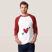 Heart With Arrow Valentine Minimal T-Shirt (Voorkant volledig)