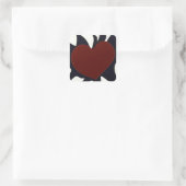 Heart with Black Flames Square Stickers (Tas)