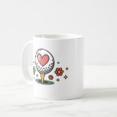Heart With Floral Elements Mug — Health & Wellness Koffiemok (Voorkant links)