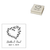 Heart with Hearts Design Rubberstempel (Gestempeld)