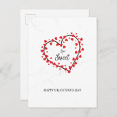Heart with Hearts Love is Sweet Quote Design Aankondigingskaart (Voorkant / Achterkant)