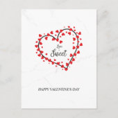 Heart with Hearts Love is Sweet Quote Design Aankondigingskaart (Voorkant)