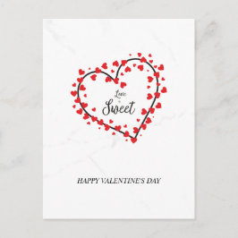 Heart with Hearts Love is Sweet Quote Design Aankondigingskaart