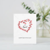 Heart with Hearts Love is Sweet Quote Design Aankondigingskaart (Staand voorkant)