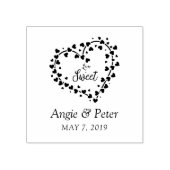 Heart with Hearts Love is Sweet Quote Design Rubberstempel (Afrduk)