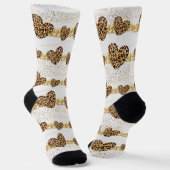 heart, with leopard  sokken (Gebogen)