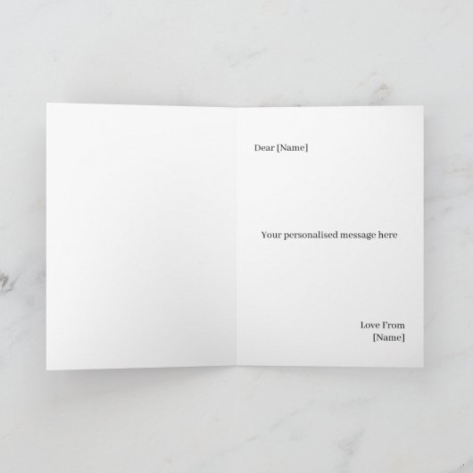 Heart with pink bow photo annivesary kaart (Binnen)