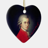 Heart Wolfgang Amadeus Mozart met signatuur Keramisch Ornament (Rechts)