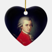 Heart Wolfgang Amadeus Mozart met signatuur Keramisch Ornament (Achterkant)