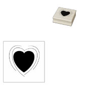 Heart Wood Art Stamp Rubberstempel (Gestempeld)