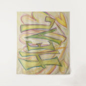 Heart Word Art Tapestry Wall Hanging Wandkleed (Voorkant)