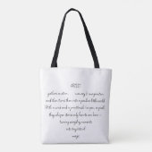 Heart Words Explaining and Artist Whimsical Art Tote Bag (Achterkant)