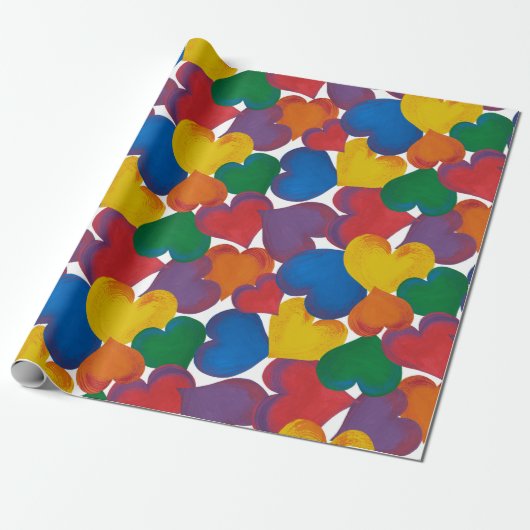 Heart Wrapping Paper Cadeaupapier (Uitgerold)
