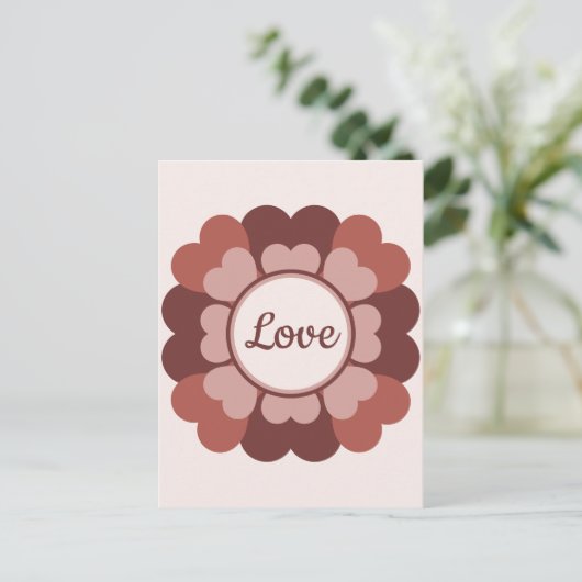 Heart Wreath Briefkaart (Staand voorkant)