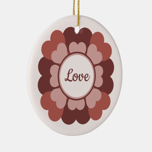 Heart Wreath Keramisch Ornament (Rechts)