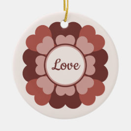 Heart Wreath Keramisch Ornament