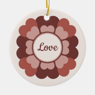 Heart Wreath Keramisch Ornament