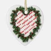 Heart Wreath Photo Lijst Keramisch Ornament (Rechts)