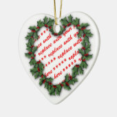 Heart Wreath Photo Lijst Keramisch Ornament (Links)