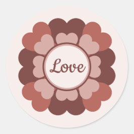 Heart Wreath Ronde Sticker