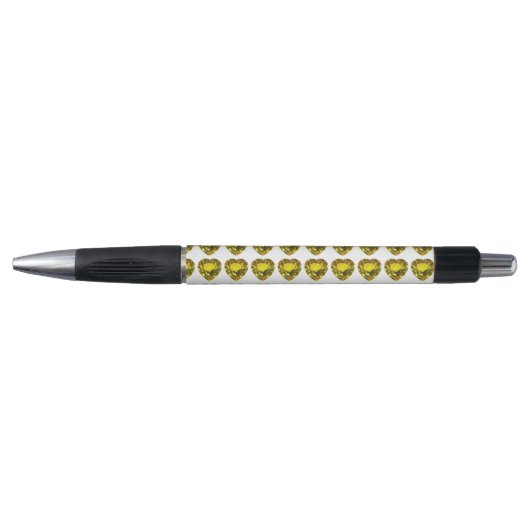 Heart Yellow Gemstone Pen (Voorkant)