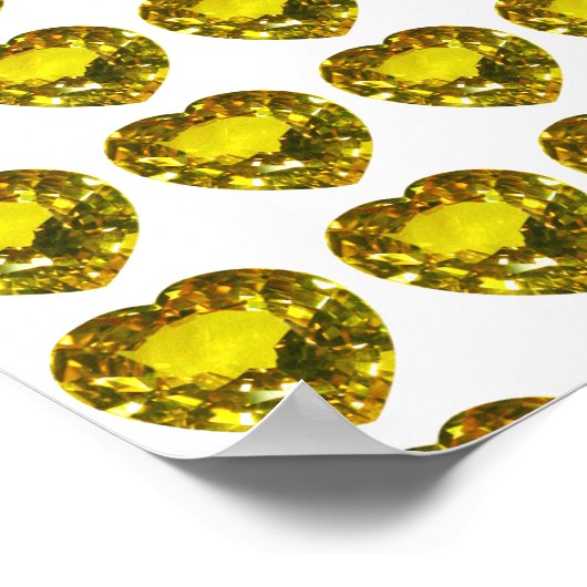 Heart Yellow Gemstone Poster (Hoek)