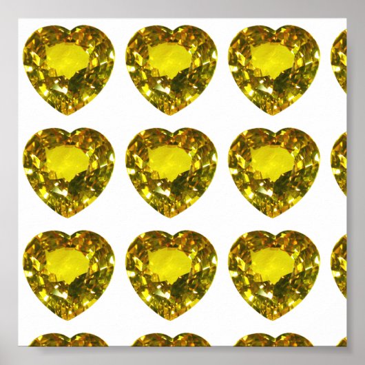 Heart Yellow Gemstone Poster (Voorkant)