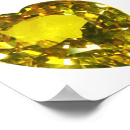 Heart Yellow Gemstone Poster
