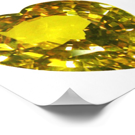Heart Yellow Gemstone Poster (Hoek)