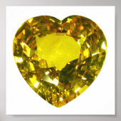 Heart Yellow Gemstone Poster (Voorkant)