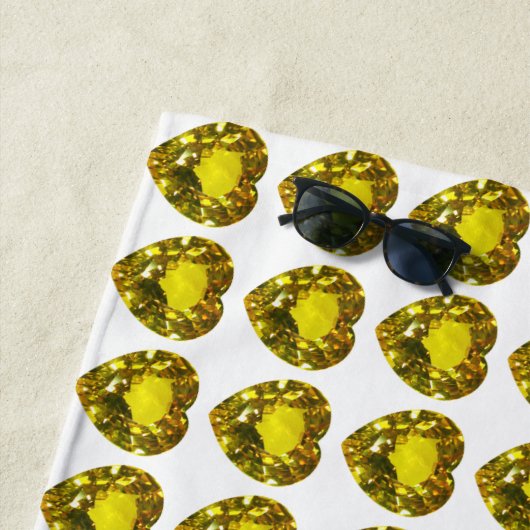 Heart Yellow Gemstone Strandlaken (In situ)