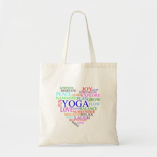 Heart Yoga Canvas tas (Voorkant)