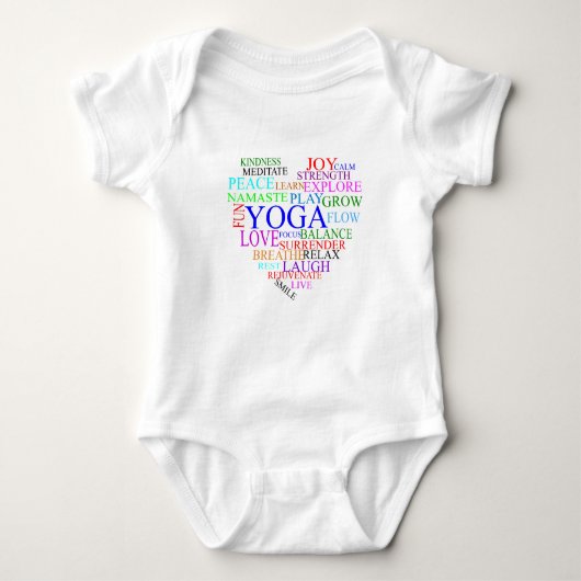 Heart Yoga Shirt - Baby Yoga Clothes (Voorkant)