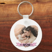 Heart You, beste moeder ooit lint Sleutelhanger (Achterkant)