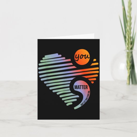 Heart You Don't Let Story End Suicide Prevention  Kaart (Voorkant)