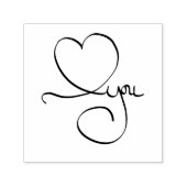 "Heart You" Handgetekende Lettering of Endearment Zelfinktende Stempel (Design)