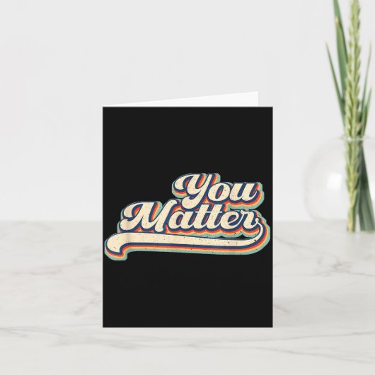 Heart You Suicide Prevention Awareness Retro Vinta Kaart (Voorkant)