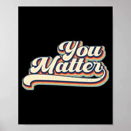 Heart You Suicide Prevention Awareness Retro Vinta Poster (Voorkant)