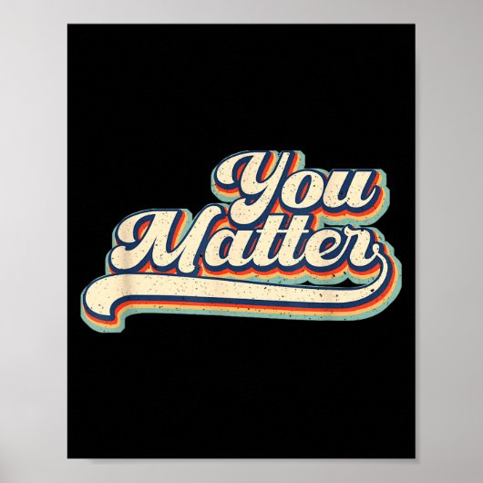 Heart You Suicide Prevention Awareness Retro Vinta Poster (Voorkant)