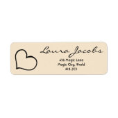 Heart Your Name Script Custom Gift Address Labels (Voorkant)