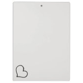 Heart Your Name Script Custom Gift Clipboard Klembord (Achterkant)