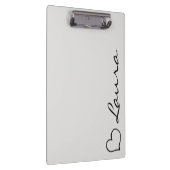 Heart Your Name Script Custom Gift Clipboard Klembord (Rechts)