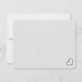 Heart Your Name Script Custom Gift Note Card Notitiekaartje (Achterkant)