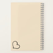 Heart Your Name Script Custom Gift Notebook Notitieboek (Achterkant)