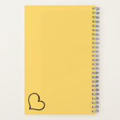 Heart Your Name Script Custom Gift Notebook Notitieboek (Achterkant)