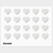 Heart Your Name Script Custom Gift Sticker (Vel)
