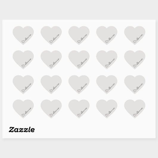 Heart Your Name Script Custom Gift Sticker (Vel)
