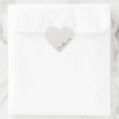 Heart Your Name Script Custom Gift Sticker (Tas)